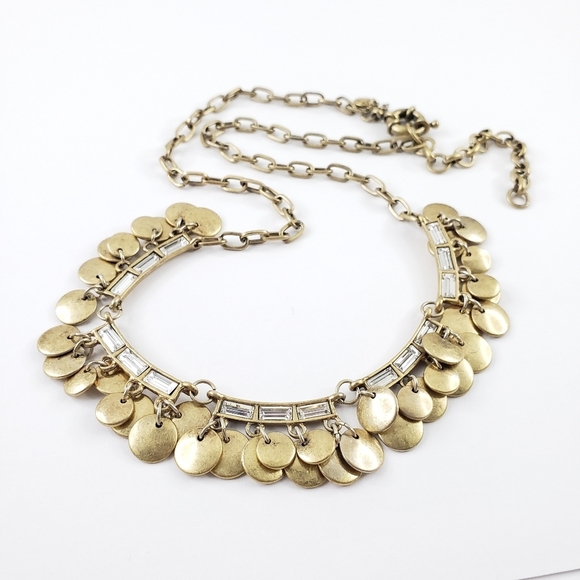 J. Crew statement necklace with brilliant baguette rhinestones A0283 - Picture 5 of 13